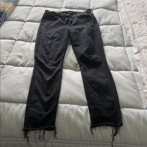 MOTHER Charcoal Washed Jeans